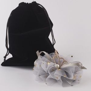 Rhinestone Tiara with Tutu Hair Clip